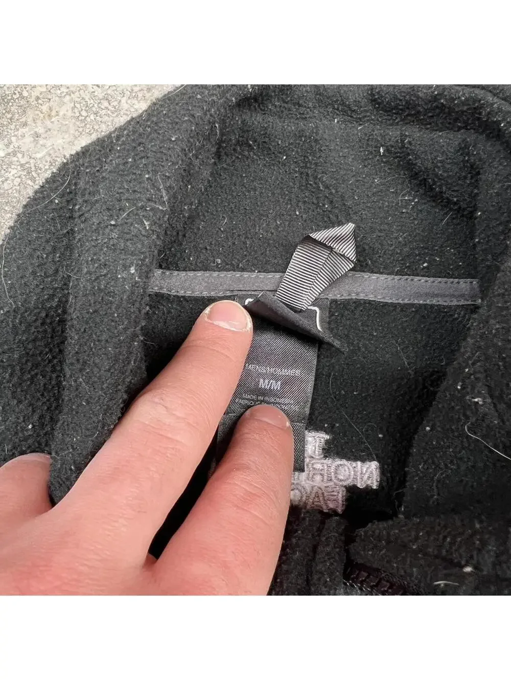 vintage the north face black full zip fleece jacket size large